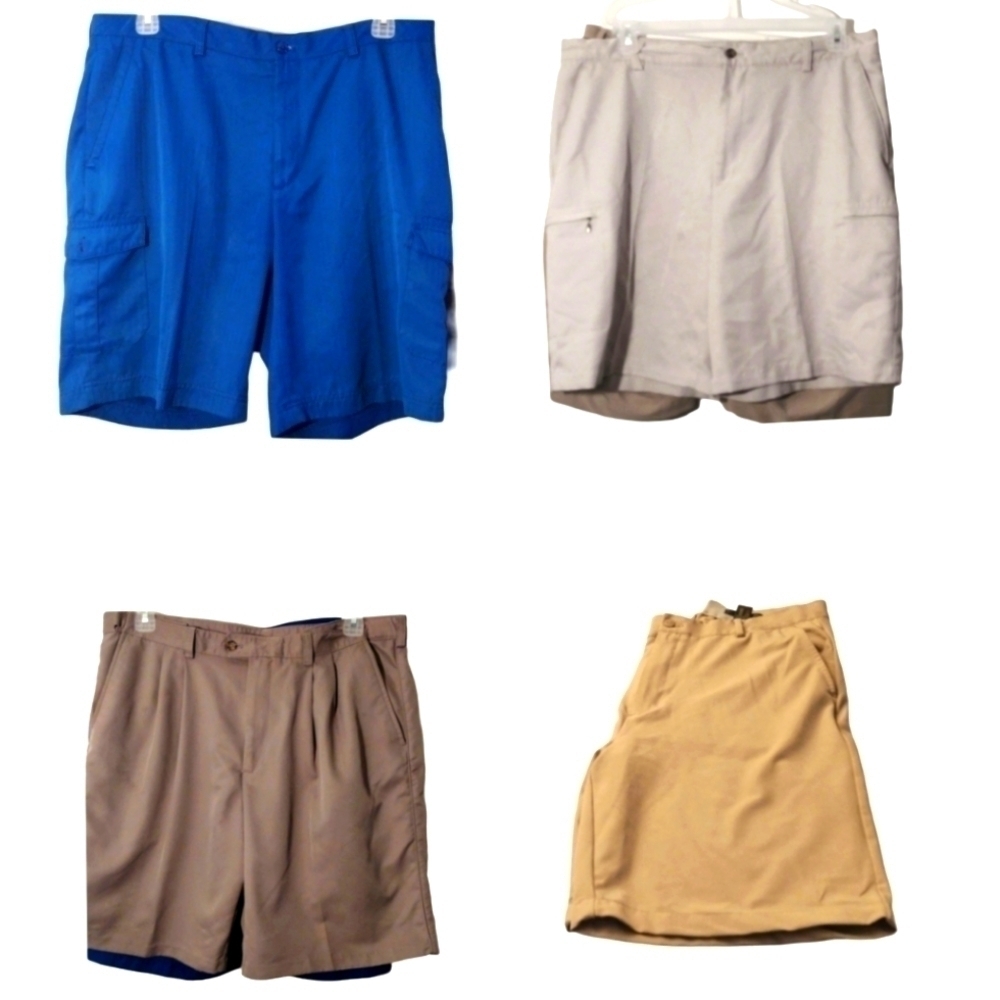 Izod Men’s Shorts Lot - Blue, Khaki, Tan, Beige